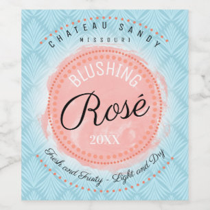 Rose für hausgemachte Rose personalisiert Weinetikett