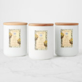 Rose für hellbraune Holzkörner - Logo Lebensmitteletikett (Flaschen)