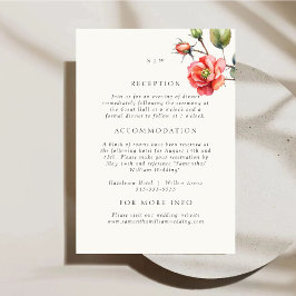 Rose für Hochzeiten Begleitkarte