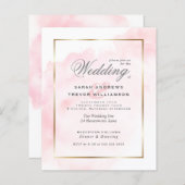 Rose für Hochzeiten Rosa Aquarellwash (Vorne/Hinten)