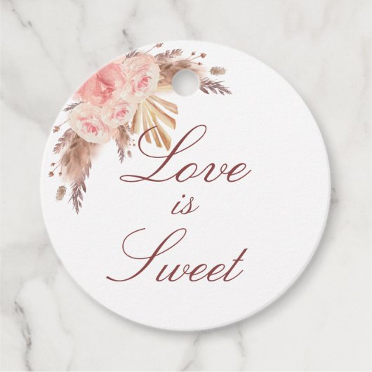 Rose für Hochzeitpampas ist süß Geschenkanhänger (Vorderseite)