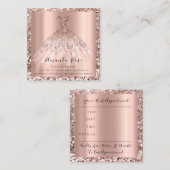 Rose für Hochzeitsfeier Rosa Terminkarte (Vorne/Hinten)