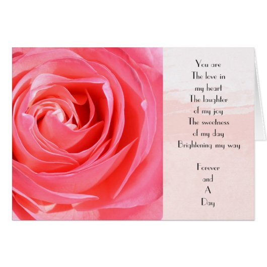 Rose für immer und ein Tagesgedicht (Vorderseite (Horizontal))