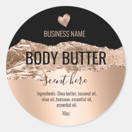 Rose für Karosseriebutter Runder Aufkleber