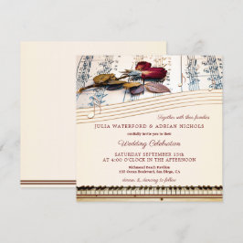 Rose für klassische Musik Einladung