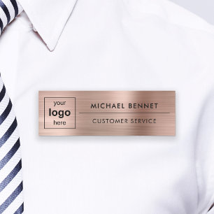 Rose für kundenspezifische Logos Berufliches Gesch Namensschild