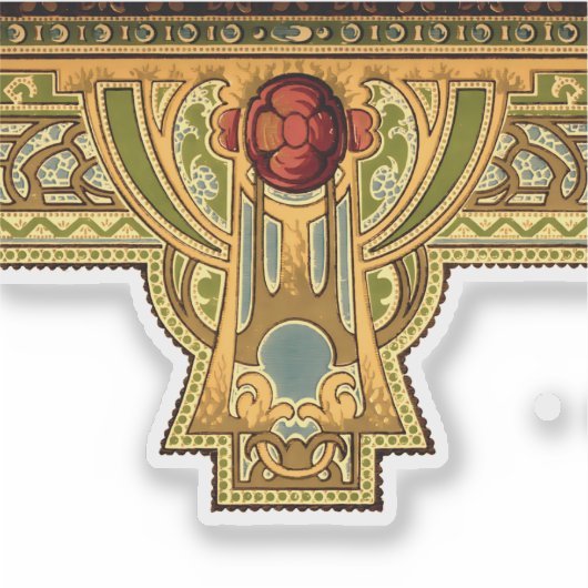 Rose für Kunst und Handwerk, Handwerker oder Missi Aufkleber (Vorderseite)