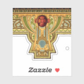 Rose für Kunst und Handwerk, Handwerker oder Missi Aufkleber (Blatt)