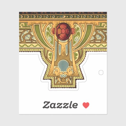 Rose für Kunst und Handwerk, Handwerker oder Missi Aufkleber (Blatt)