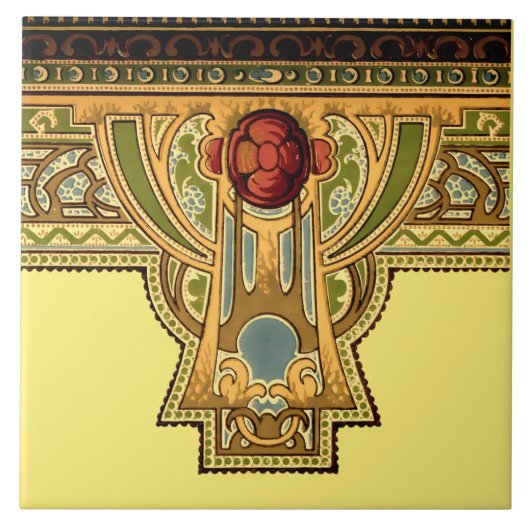 Rose für Kunst und Handwerk, Handwerker oder Missi Fliese (Vorderseite)