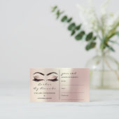 Rose für KünstlerIn-Karte Pink Lashes Terminkarte (Stehend Vorderseite)
