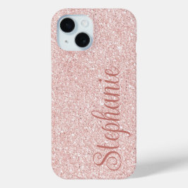 Rose für Kurze Skriptnamen Gold-Glitzer Case-Mate iPhone Hülle