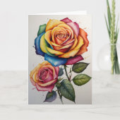 Rose für Leerfarben Karte (Vorderseite)