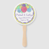 Rose für lila Zuckergüsse Blumenkuchen Fächer (Vorderseite)