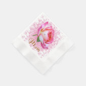 Rose für Mama Serviette (Ecke)