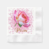 Rose für Mama Serviette (Vorderseite)