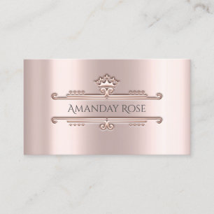 Rose für Markennamen Blush Crown Frame 3D Visitenkarte