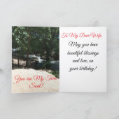 Rose für meine Ehefrau, Geburtskarte Karte (Innenseite)