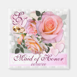 Rose für meine Liebe ~ Gastgeschenk Hochzeit Magne Magnet