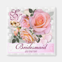 Rose für meine Liebe ~ Gastgeschenk Hochzeit Magne Magnet