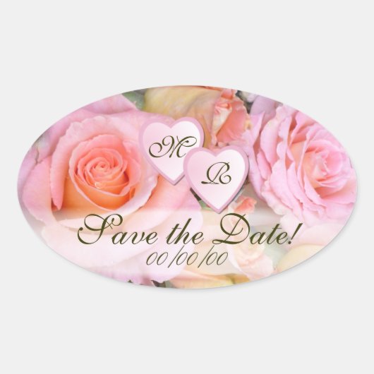 Rose für meine Liebe ~ Oval Stickers (Vorderseite)