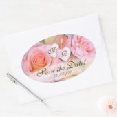 Rose für meine Liebe ~ Oval Stickers (Umschlag)