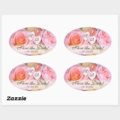 Rose für meine Liebe ~ Oval Stickers (Blatt)