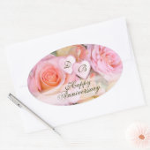 Rose für meine Liebe ~ Oval Stickers (Umschlag)