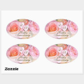 Rose für meine Liebe ~ Oval Stickers (Blatt)