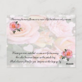 Rose für meine Liebe ~ Postcard # 2 Postkarte (Rückseite)