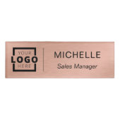 Rose für Mitarbeiter im Logo-Geschäft Namenschild (Vorderseite)