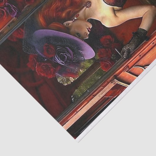 Rose für Mitternacht Seidenpapier (Ausschnitt)