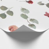 Rose für moderne Aquarellblumen Geschenkpapier (Ecke)