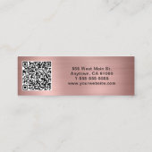 Rose für moderne Logos QR Code Mini Visitenkarte (Rückseite)