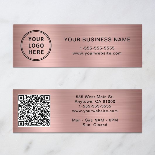 Rose für moderne Logos QR Code Mini Visitenkarte