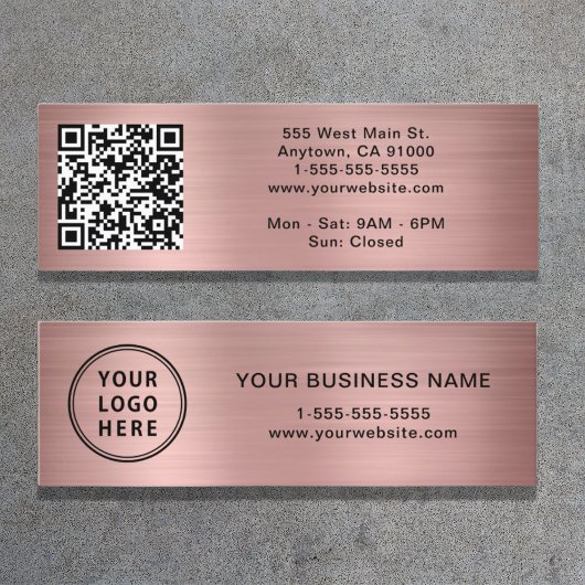 Rose für moderne Logos QR Code Mini Visitenkarte