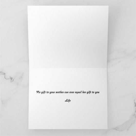 Rose für Mutter Karte (Innenseite)