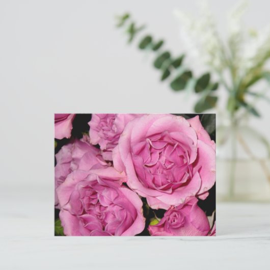 Rose für Mutter Postkarte (Stehend Vorderseite)