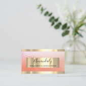 Rose für Rahmenveranstaltungsplaner Gold Visitenkarte (Stehend Vorderseite)