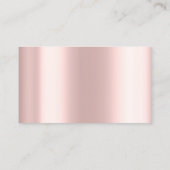 Rose für Reinigungsdienst Silber Rosa Visitenkarte (Rückseite)