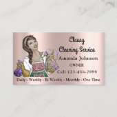 Rose für Reinigungsservice in Classy House Visitenkarte (Vorderseite)