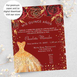 Rose für Rotgoldkleidung aus Quinceanera