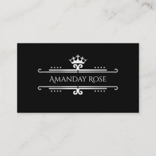 Rose für Royal Brand Silver Black Frame Visitenkarte