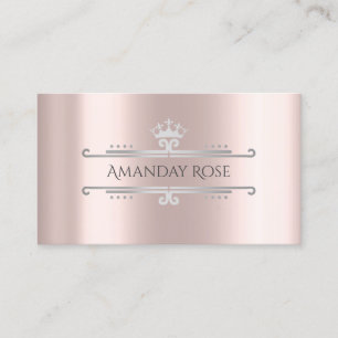 Rose für Royal Brand Silver Graurahmen Visitenkarte