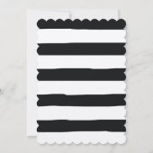 Rose für schwarze und weiße Wasserfarben Einladung (Rückseite)