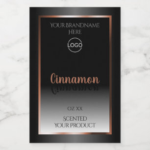 Rose für Schwarzweiß-Produkte Gold-Rahmen-Logo Lebensmitteletikett