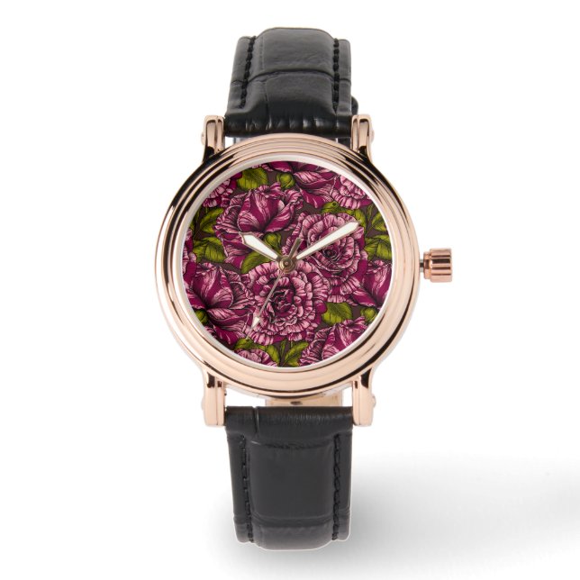 Rose für Sie Armbanduhr (Vorderseite)