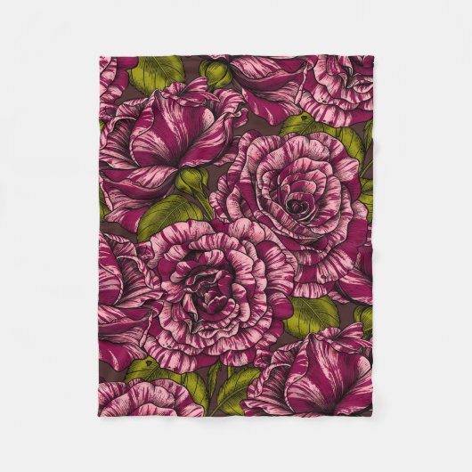 Rose für Sie Fleecedecke (Vorderseite)