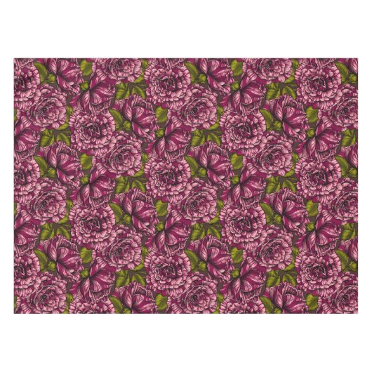 Rose für Sie Tischdecke (Vorderseite (Horizontal))