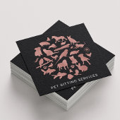 Rose für Sitzmöbel Quadratische Visitenkarte